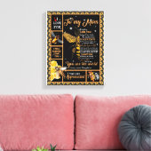 愛の母 |私の母への手紙あなたが世界である キャンバスプリント (インサイチュ (リビング))