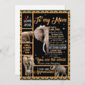 愛の母 |私の母への手紙あなたが世界である シーズンカード (正面/裏面)