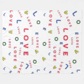 愛の毛布 フリースブランケット (正面(横))