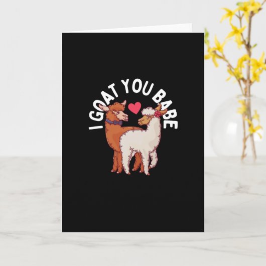 愛の気持ちを込めたユキヤギの名言 バレンタインデー カード (黄色い花)