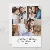 愛の気持ちを込めた花束のバレンタインデーカード シーズンカード (裏面)