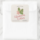 愛の水の色で作られたクリスマストレンディークッキー スクエアシール (バッグ)