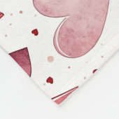 愛の水の色 – お洒落ハートパターン フリースブランケット (角)