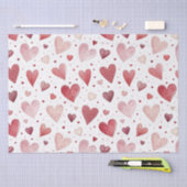 愛の水の色 – お洒落ハートパターン 薄葉紙 (クラフト)