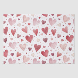 愛の水の色 – お洒落ハートパターン 薄葉紙