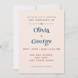 愛の泡：おとぎ話結婚のシンプル 招待状