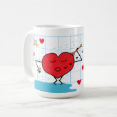 愛の流れをシャワー コーヒーマグカップ (正面左)