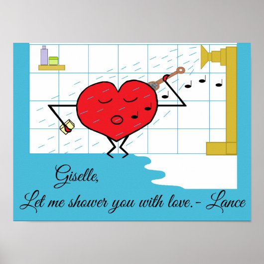 愛の流れをシャワー ポスター (正面)