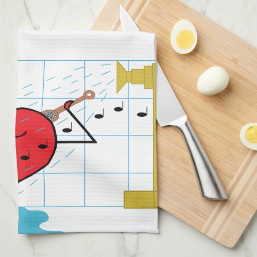 愛の流れ： キッチンタオル (四つ折り)