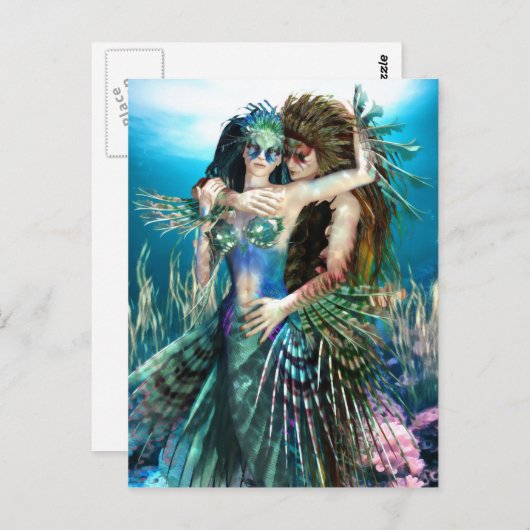 愛の海と美しいのはがき ポストカード (正面/裏面)