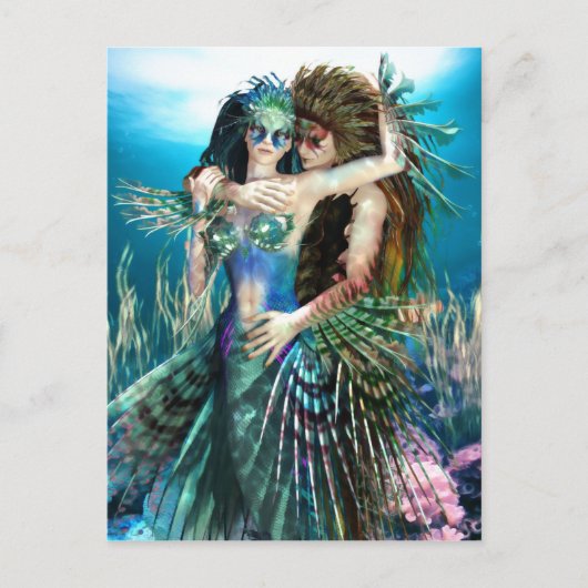 愛の海と美しいのはがき ポストカード (正面)