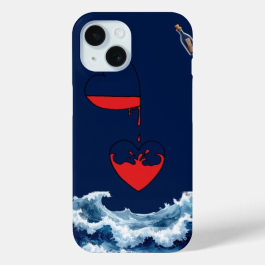 愛の海の抽象芸術フォンケース Case-Mate iPhoneケース (裏面)