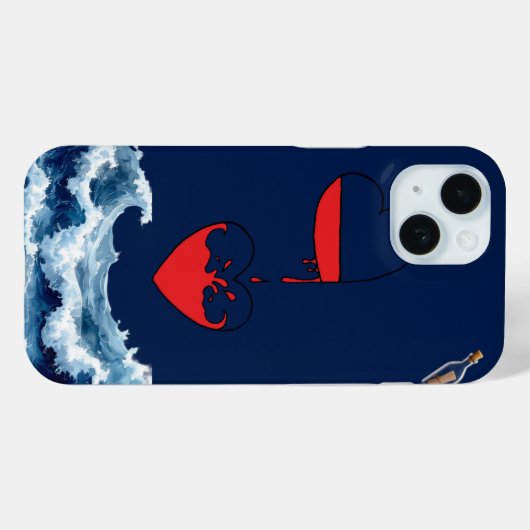 愛の海の抽象芸術フォンケース Case-Mate iPhoneケース (裏面 (横))