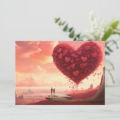 愛の海岸：手紙を書いて - バレンタインカード シーズンカード (スタンド正面)