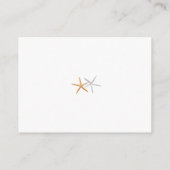 愛の海 |ビーチサンセットヒトデ結婚ィス エンクロージャーカード (裏面)