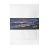 愛の海 |ビーチサンセットヒトデ結婚ィス 招待状ベリーバンド (正面例)