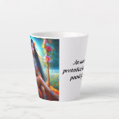 愛の温かさを一口一口に –  カフェラテマグ (正面)