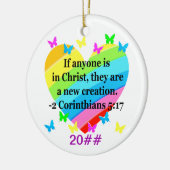 愛の満ち2コリント5:17節 セラミックオーナメント (左)