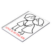 愛の漫画の白黒キスをするカップル結婚- ノートブック (左側)