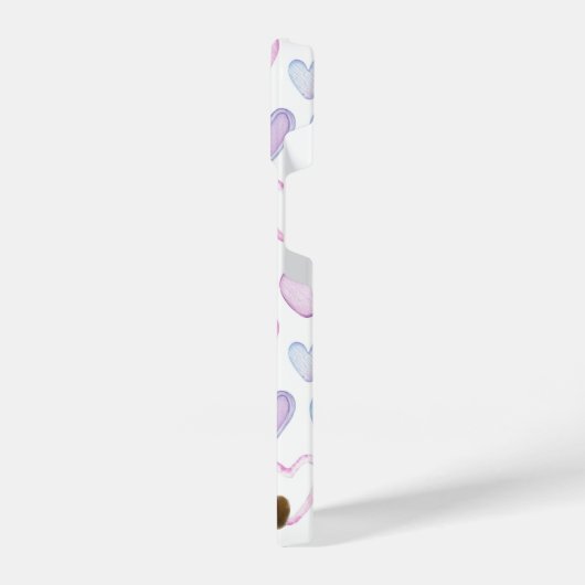 愛の漫画クマ花束の花 iPhoneケース (左側面)