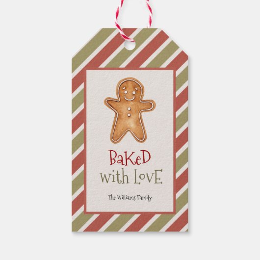 愛の焼いたクリスマスギフトタグ付き ギフトタグ (裏面)