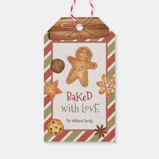 愛の焼いたクリスマスギフトタグ付き ギフトタグ (裏面)