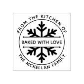 愛の焼いた冬のクリスマスクッキーとスノーフレーク ラバースタンプ (インプリント)