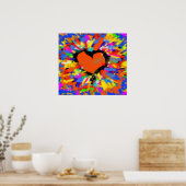 愛の爆発、ハートアートプリント ポスター (キッチン)