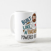 愛の父の日に力を注ぐ父のように建てる コーヒーマグカップ (正面左)