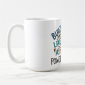 愛の父の日に力を注ぐ父のように建てる コーヒーマグカップ (左)