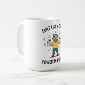 愛の父の日に力を注ぐ父のように建てる コーヒーマグカップ (正面左)