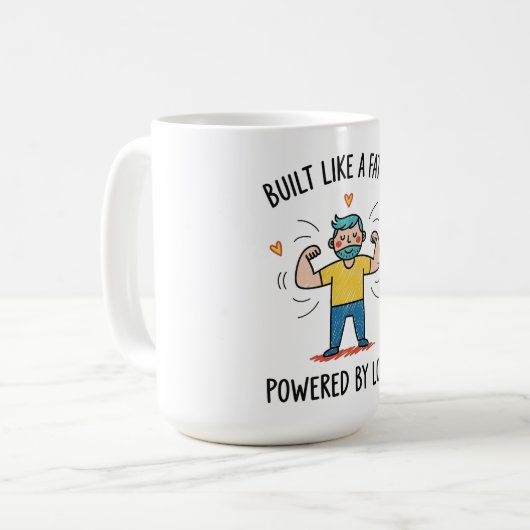 愛の父の日に力を注ぐ父のように建てる コーヒーマグカップ (正面左)