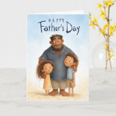 愛の父の日のカードにアンカー カード (黄色い花)