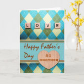 愛の父の日#1兄弟 カード (黄色い花)