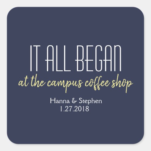 愛の物語が始まった場所 スクエアシール (正面)