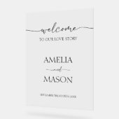 愛の物語にようこそ結婚! アクリルサイン (傾斜)