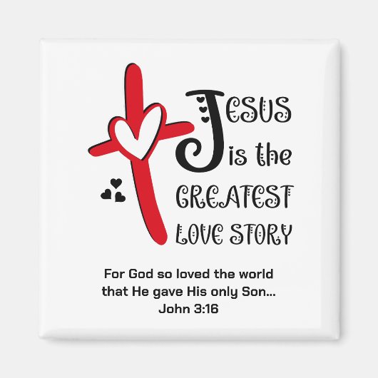 愛の物語の素晴らしクリスチャン マグネット (正面)