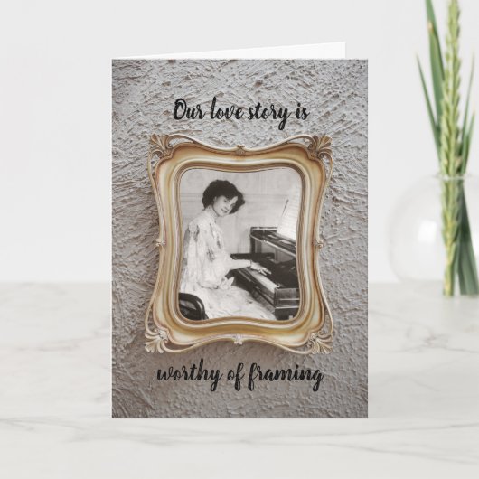愛の物語の記念日「自分の写真を追加」 カード (正面)