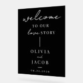 愛の物語へようこそモダン結婚 アクリルサイン (傾斜)