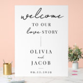 愛の物語へようこそモダン結婚 アクリルサイン (ウェディング)