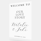 愛の物語へようこそモダン結婚 アクリルサイン (傾斜)