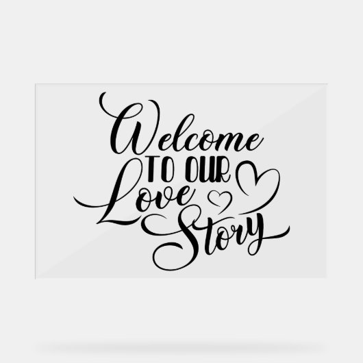 愛の物語へようこそ アクリルサイン (正面)