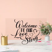 愛の物語へようこそ アクリルサイン (ウェディング)