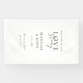 愛の物語へようこそ！エレガントモダンさ 横断幕 (横)