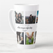 愛の物語を始めた場所フォトコラージュ カフェラテマグ (左アングル)