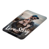 愛の物語、モダンスクリプスタイリッシュト、結婚写真 マグネット (左側)