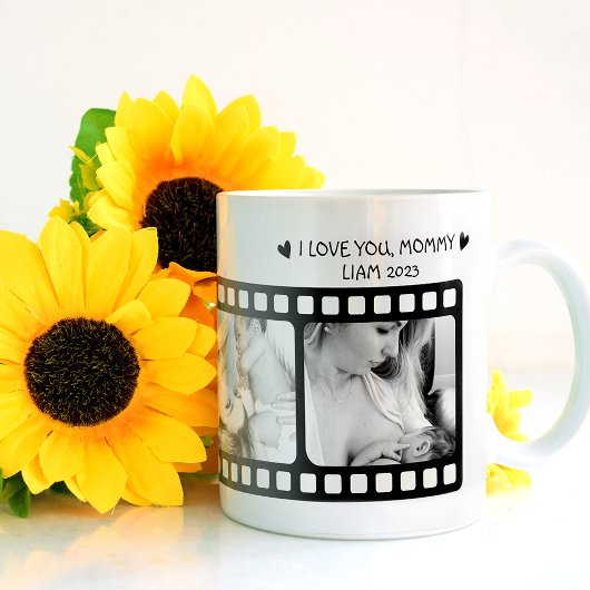 愛の物語 | Mom Photo Reel Mug Gift コーヒーマグカップ