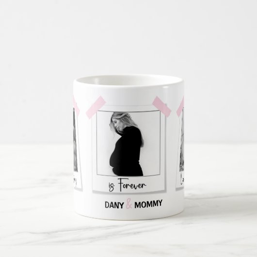 愛の物語 | Pink Mothers Dayフォトギフトマグ コーヒーマグカップ (中央)