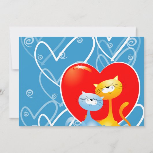 愛の猫たち 招待状 (正面)