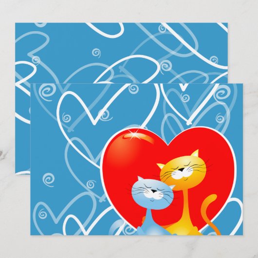 愛の猫たち 招待状 (正面/裏面)
